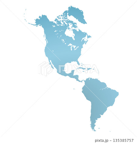Map of North and South America, sign silhouette. World Map Globe. Vector Illustration isolated on transparent background. American continent 135385757