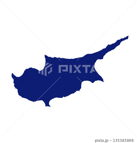 Map of Cyprus, sign silhouette. World Map Globe. Vector Illustration isolated on white background. Europe continent Map of Cyprus, sign silhouette. World Map Globe. Vector Illustration isolated on white background. Europe continent 135385869