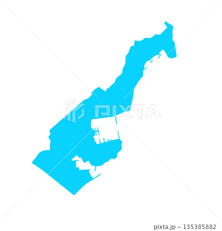 Map of Monaco, sign silhouette. World Map Globe. Vector Illustration isolated on white background. Europe continent 135385882
