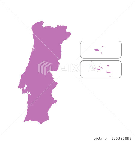 Map of Portugal, sign silhouette. World Map Globe. Vector Illustration isolated on transparent background. Europe continent Map of Portugal, sign silhouette. World Map Globe. Vector Illustration isolated on transparent background. Europe continent 135385893