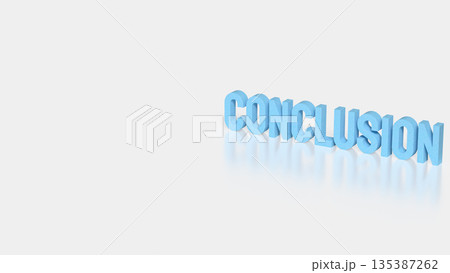 Business Conclusion Concept with Final Decision and Summary Result 3d render. 135387262
