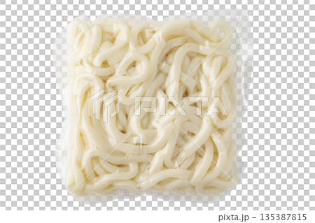 透明背景上的袋裝烏龍麵（png） 135387815