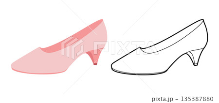 Pink kitten heel pump shoe women flat plus line set. Closed toe dress shoe, travel, comfortable work look. Technical  135387880