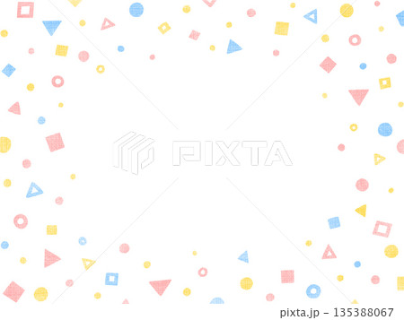 カラフルなかわいい模様のイラスト背景 135388067