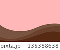 バレンタイン向けとろけるチョコレートの背景フレーム素材 135388638