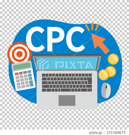 CPC (cost per click) illustration CPC (cost per click) illustration 135389075