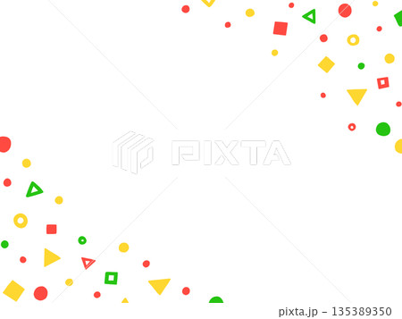 カラフルなかわいい模様のイラスト背景 カラフルなかわいい模様のイラスト背景 135389350