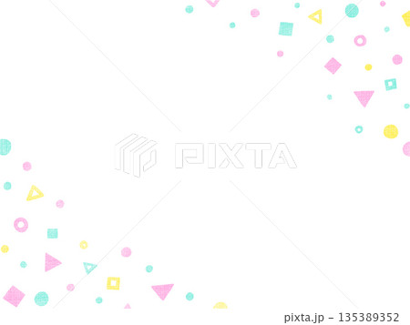 カラフルなかわいい模様のイラスト背景 カラフルなかわいい模様のイラスト背景 135389352