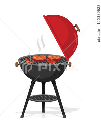 Barbecue grill vector isolated illustration stock illustration 135389622