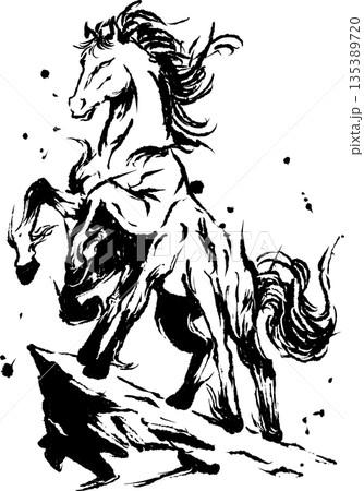 スネイプニルの墨絵イラスト 135389720