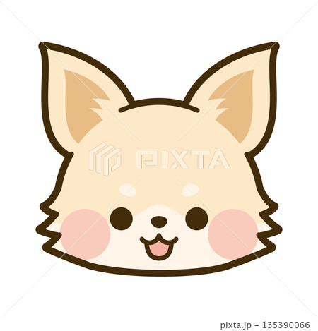 チワワの顔アイコン 135390066