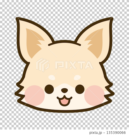 チワワの顔アイコン 135390066