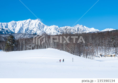 中山高原・スノートレッキング （北アルプスの眺め） 135390134