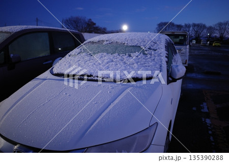 車に降り積もった雪 車に降り積もった雪 135390288