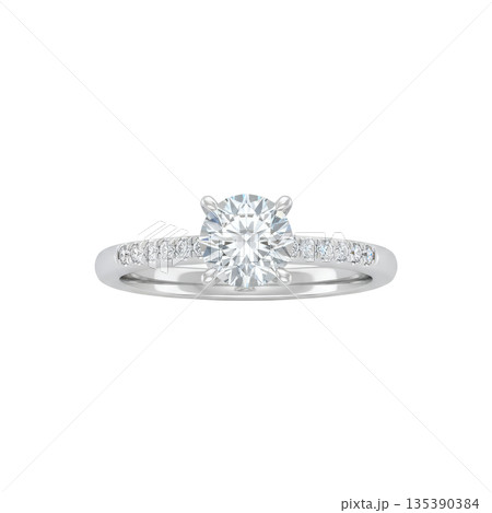 ダイヤモンドエンゲージリング（パヴェバンド） 135390384