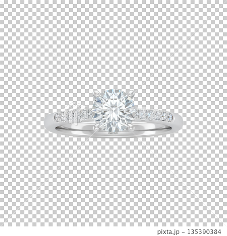 ダイヤモンドエンゲージリング（パヴェバンド） 135390384