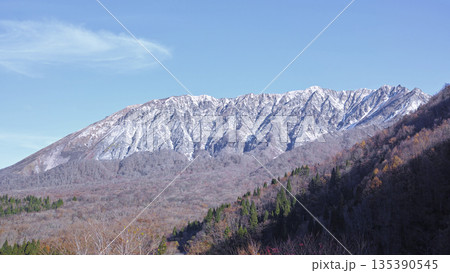 鍵掛峠から見た初冬の大山南壁 鍵掛峠から見た初冬の大山南壁 135390545