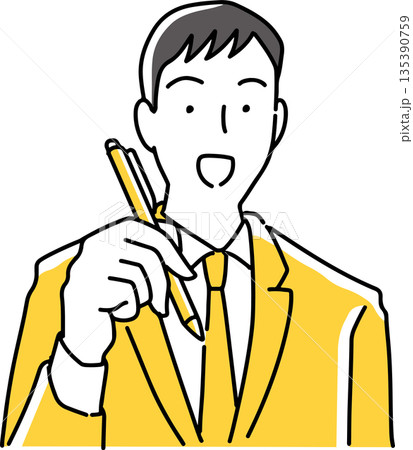 ペンを持つビジネスマン 135390759