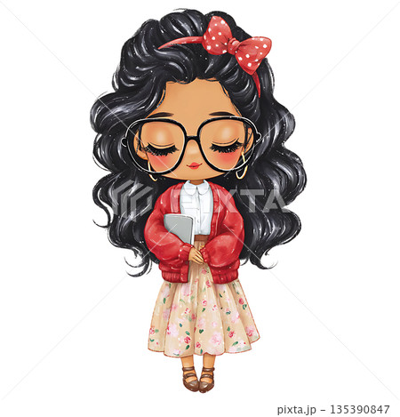 cute cartoon smiling chef with a crown cute cartoon smiling chef with a crown 135390847