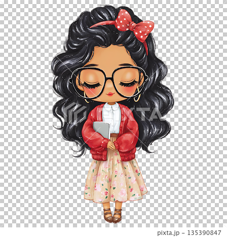 cute cartoon smiling chef with a crown cute cartoon smiling chef with a crown 135390847