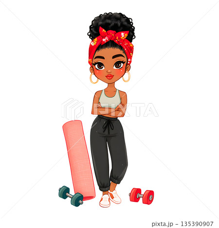 beautiful young woman dancing in a party dress 135390907