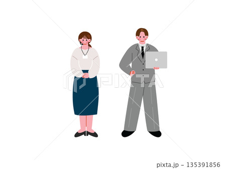 会社員の男女 会社員の男女 135391856