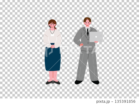 会社員の男女 会社員の男女 135391856