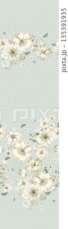Diverse Delicate Floral And Decorative Pattern Designs In Soft Tones 135391935