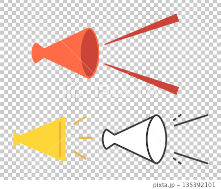 Megaphone icon set Megaphone icon set 135392101