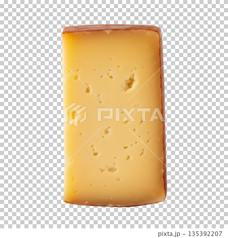 熟成ゴーダチーズのスライス（皮付き） 135392207