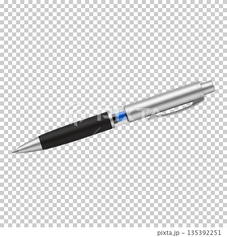 メタリックブルーインクのボールペン 135392251