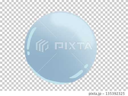 藍色球體PNG素材 135392325