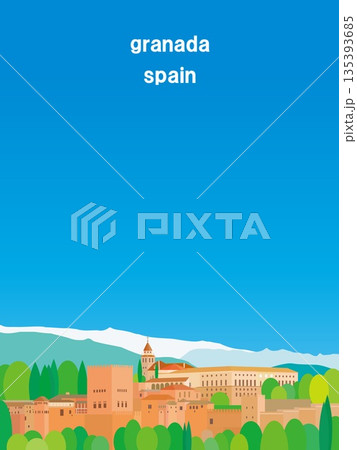 アルハンブラ宮殿　la alhambra　グラナダ　granada　アンダルシア　スペイン　春 135393685