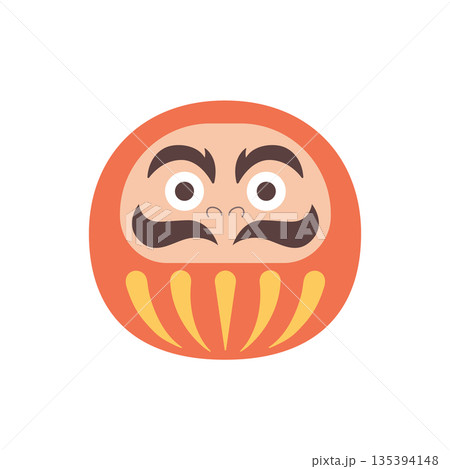 Japanese Daruma Doll Vector Illustration Japanese Daruma Doll Vector Illustration 135394148