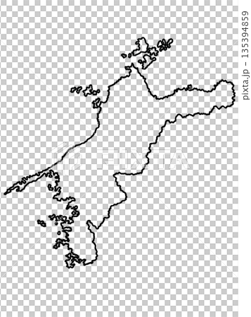 Map of Ehime Prefecture (blank map) 135394859