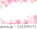 バレンタインや結婚式に使えるピンクハート背景 135395571