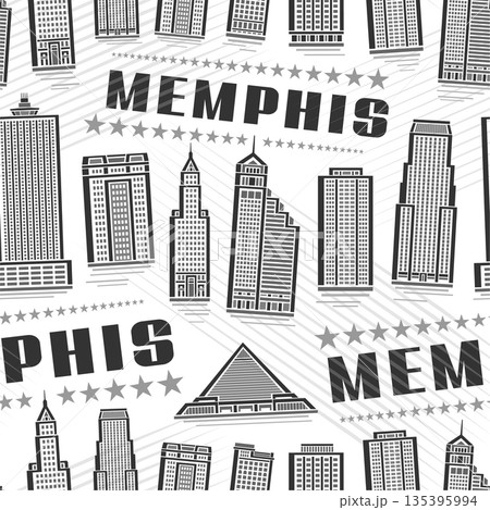 Vector Memphis Seamless Pattern 135395994