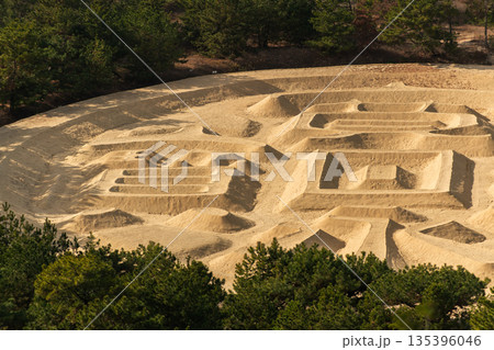 香川の銭形展望台からの眺め 135396046