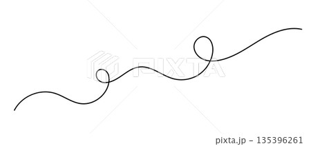Swirl line, vector isolated doodle illustration, decorative abstract art 135396261
