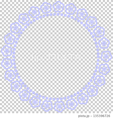 Light blue round flower background material illustration Light blue round flower background material illustration 135396726