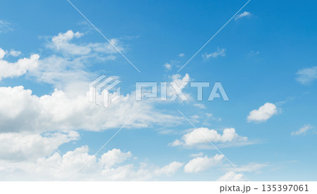 sky is blue and clear with few clouds scattered throughout sky is blue and clear with few clouds scattered throughout 135397061