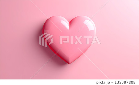 シンプルなハートの背景, AI生成画像 135397809