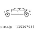 横から見た車のイラスト 135397935