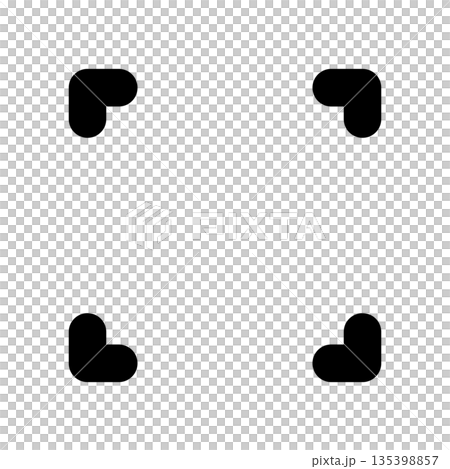 四隅の括弧のアイコンイラスト 四隅の括弧のアイコンイラスト 135398857