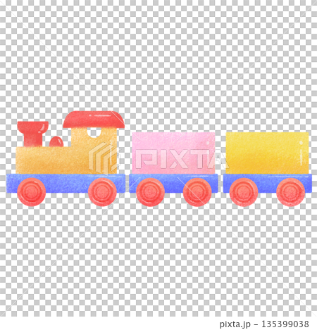 カラフルな汽車のおもちゃ 135399038