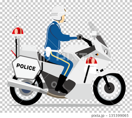 白色摩托車，警察，警察，警務人員，巡邏，鎮壓 135399065