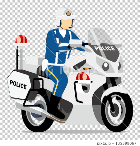 白色摩托車，警察，警察，警務人員，巡邏，鎮壓 135399067