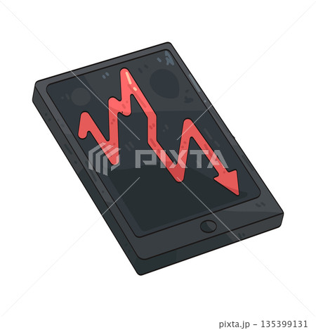 illustration of Investment Loss 135399131