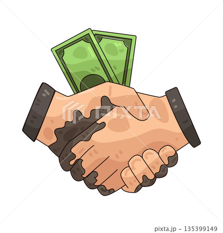 illustration of Dirty Handshake illustration of Dirty Handshake 135399149