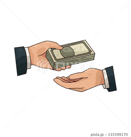 illustration of Money Bribe illustration of Money Bribe 135399170